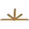 Ekena Millwork Kennewick Rough Sawn Timber Gable Bracket, Western Red Cedar, 96"W x 52"H x 2"D x 6"F, 13/12 Pitch GBW096X52X0206KEN00RWR - alternate 2